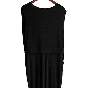 𝅺reitman’s Size 1X Black Dressy Stretchy Romper, VGUC